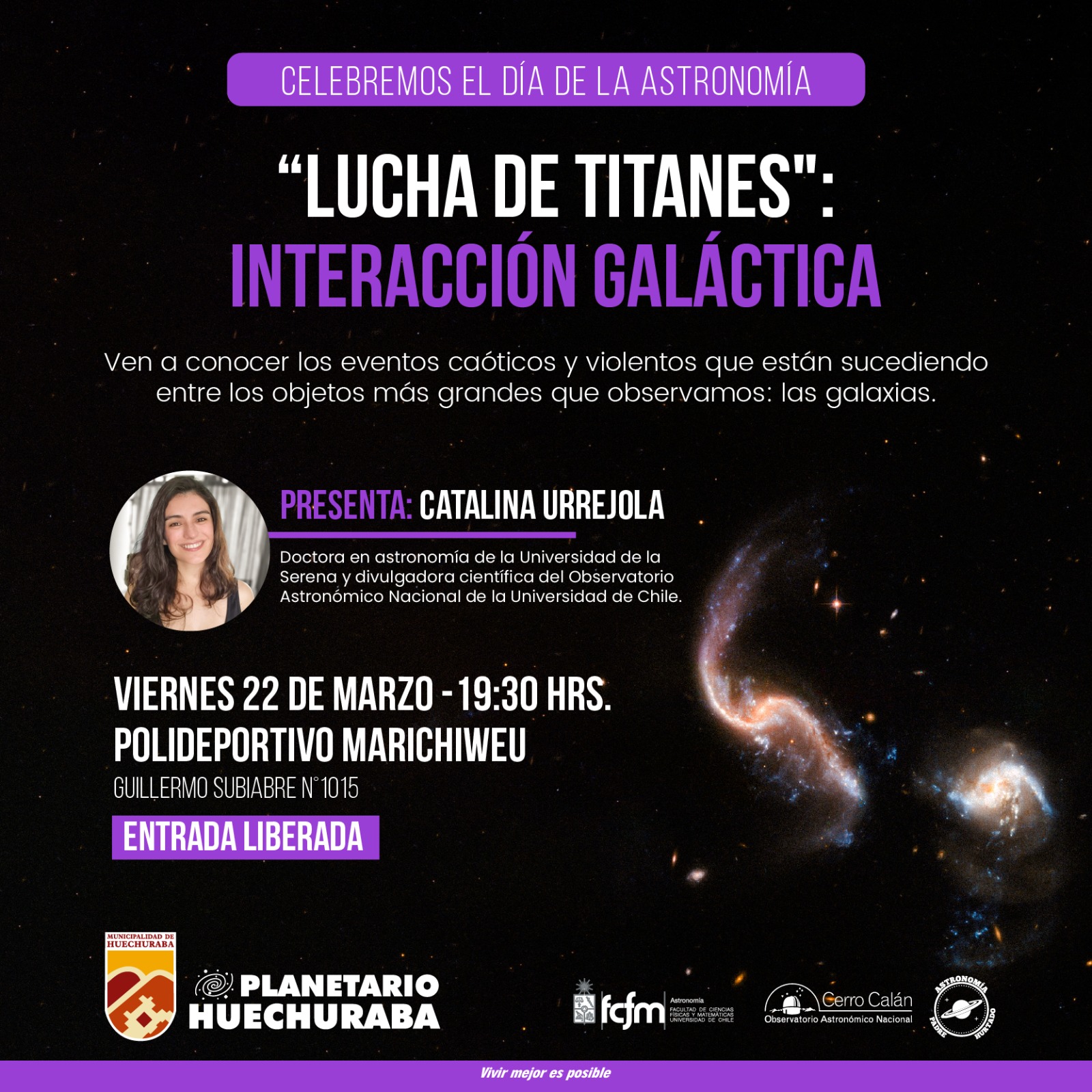 Charla: “Lucha de titanes”: Interacción galáctica