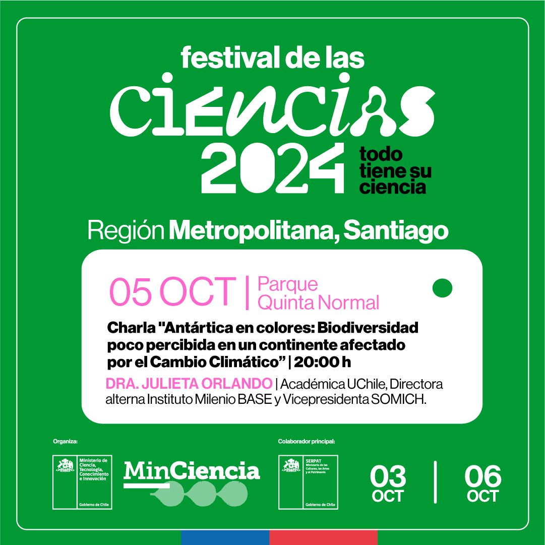 Charla “Antártica en colores: Biodiversidad poco percibida en un continente afectado por el Cambio Climático”