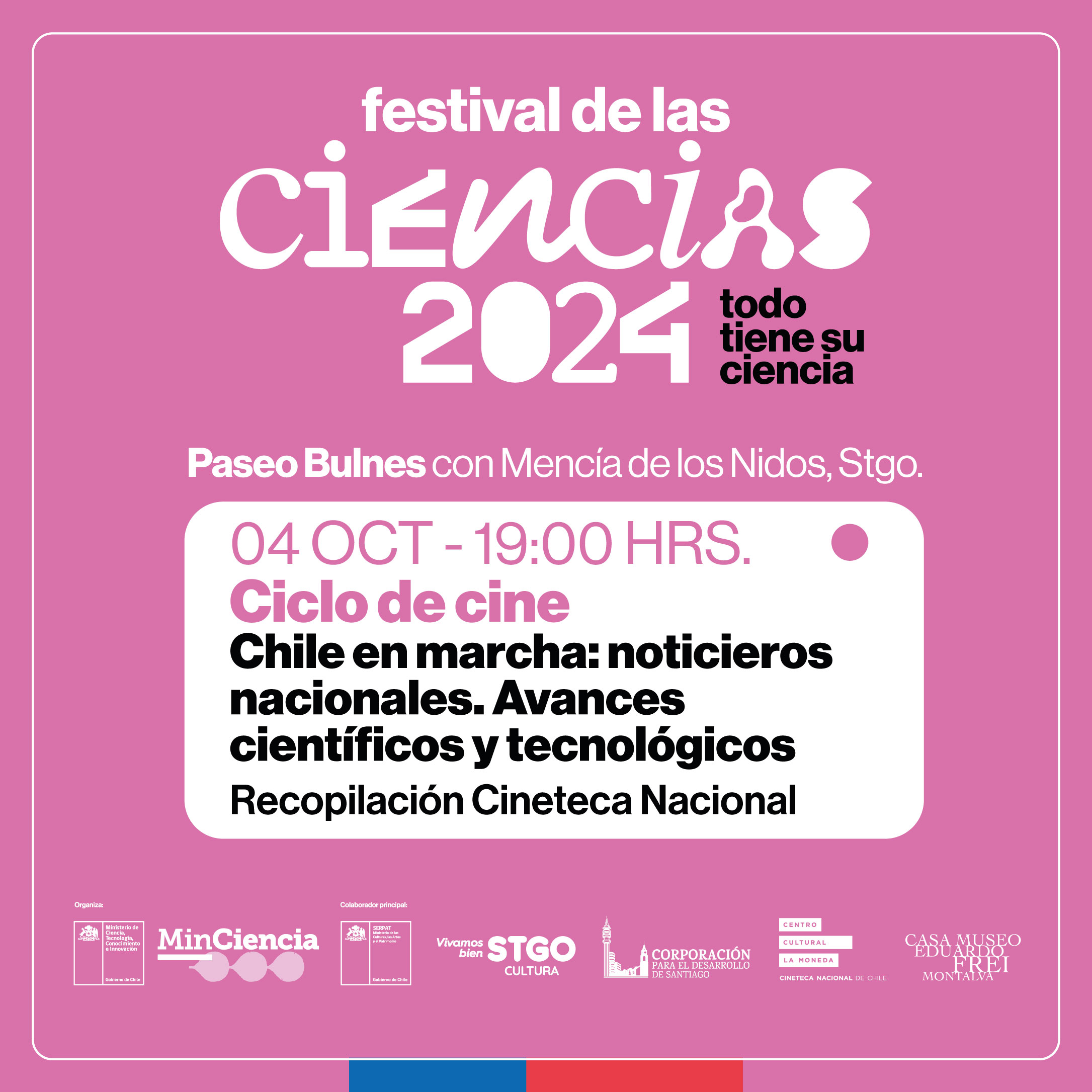 Ciclo de cine: Chile en marcha: noticieros nacionales. Avances científicos y tecnológicos.